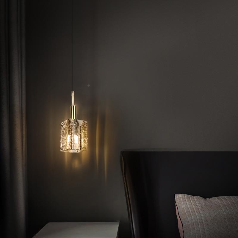 酒店床头吊灯轻水奢晶铜水纹波后现代创意个性主97753卧餐厅吧台