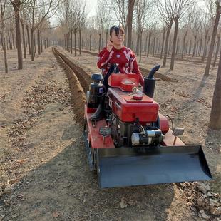 田园管机 驾乘式 出小型履带ICE旋机 农用耕施肥大棚开售理沟机