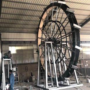 腐木水车子 电动可旋转 山yk0410 0母东厂家供应6米直径景观水车