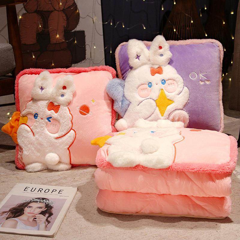 抱枕被子两用四季通用一体汽车多功能折叠抱枕车载枕头被子二合一