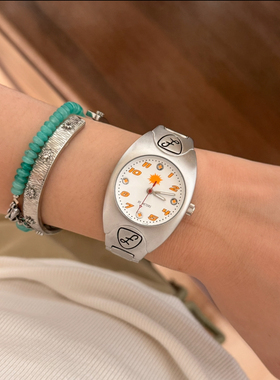 Awasteoftime浪费时间 原创美式Vintage古着手表金属表带石英表