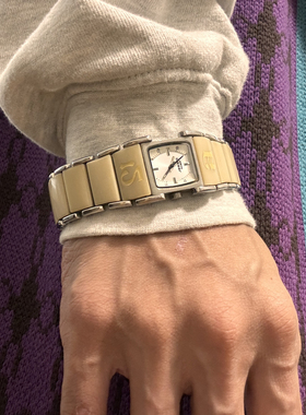 Awateoftime浪费时间 中古手表小众个性竹节方形小表盘石英手表