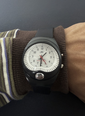 Awateoftime浪费时间 欧美中古手表小众复古黑色数字显示石英手表