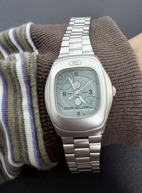 Awasteoftime浪费时间 中古手表复古小众方形vintage金属石英手表