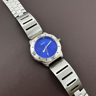 Awateoftime浪费时间 中古手表蓝色小众简约金属表带石英手表腕表