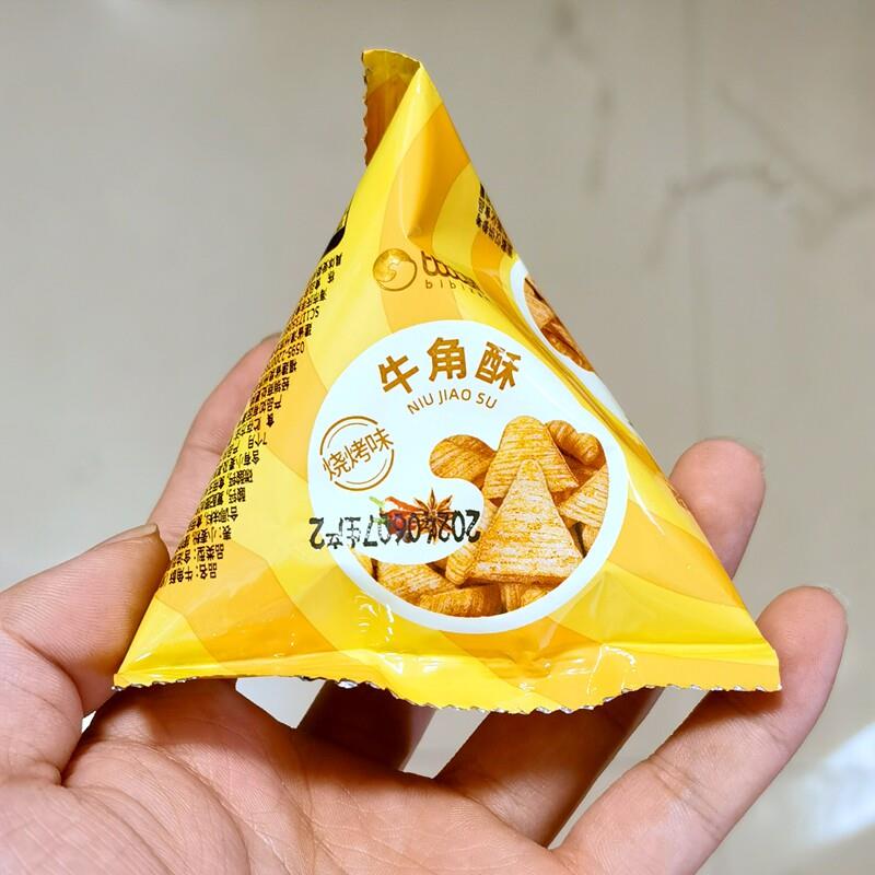 -比比赞牛角酥烧烤味混合尖角脆香辣锅巴吃货解馋零食小吃休闲食