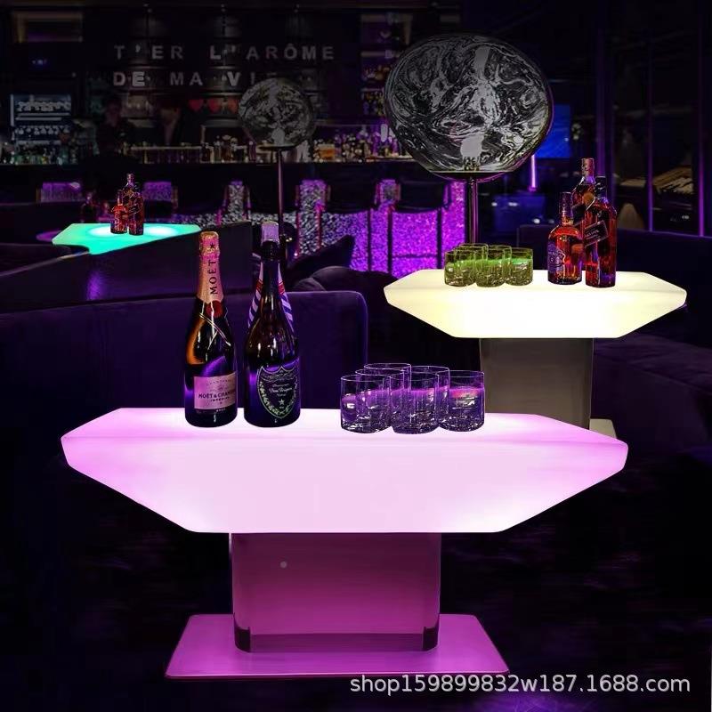ledLTT-PMZZ发高酒吧脚桌椅休闲娱乐发光光茶外几户桌子长方形散