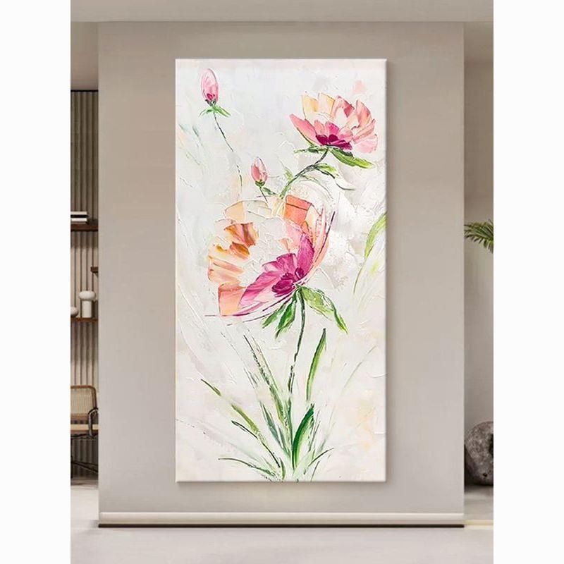 顺厅丰抽象立体牡丹花玄关肌挂画纯绘油画现花手316卉大芬村客装