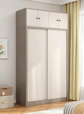 木月简易衣柜室小户型出租房推拉门衣柜装儿童舍衣柜XOY卧宿收纳