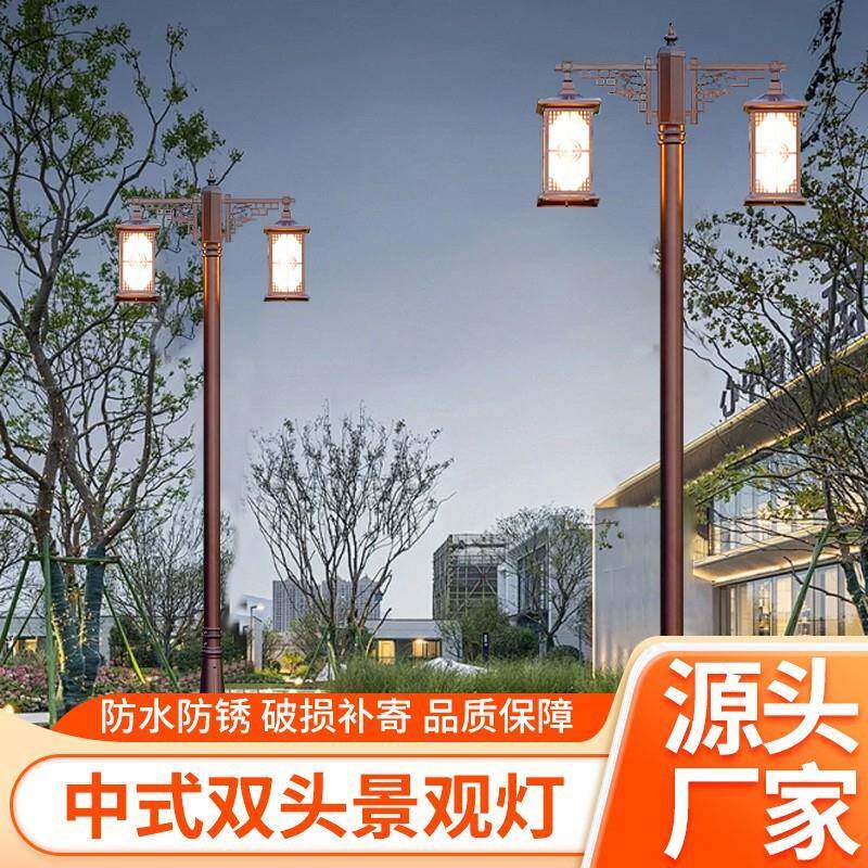 新式观外led景灯过道公园路户OOL灯超亮复古防水庭院灯中灯笼