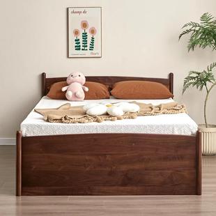 1933北美胡黑桃实木木高低双层推床白橡木樱拉桃木原木子母床拖拉