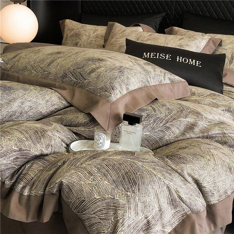 148高端10S全棉柔磨毛四件套纯棉秋冬保暖柔套软云床单被床上0用