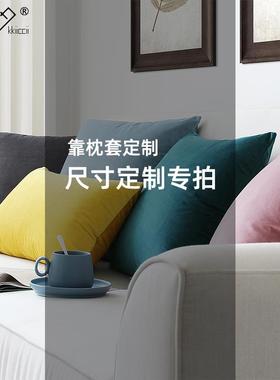 V45BASO靠枕套套定制尺寸天鹅面料抱枕套沙绒人发靠背定做私定制2