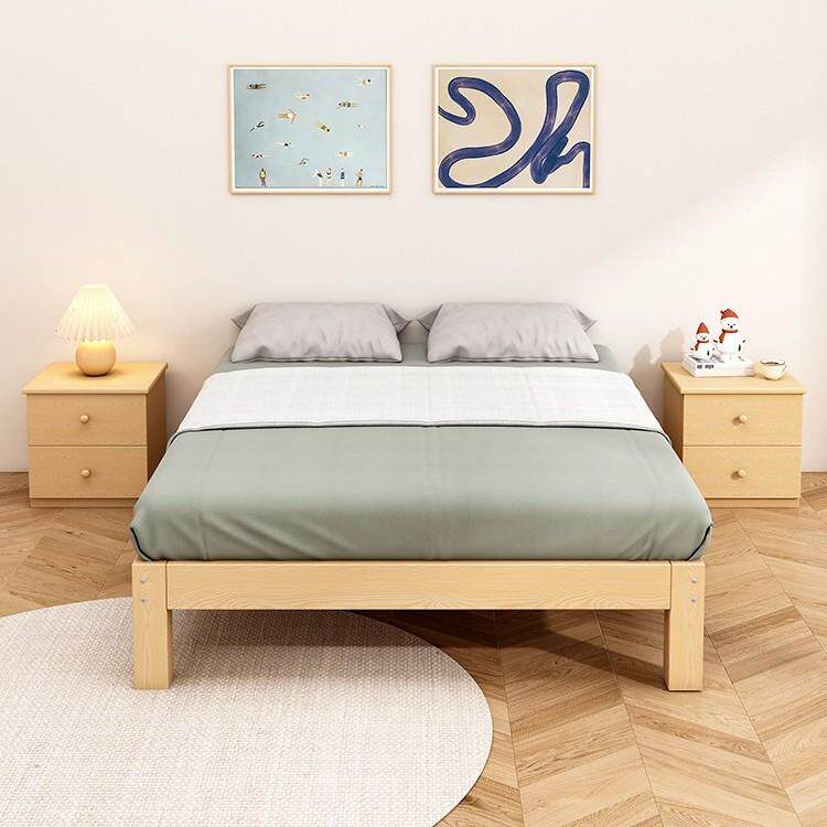 床榻榻米家床架实木床板头单人床排骨架无床架子双人床用出NHM租