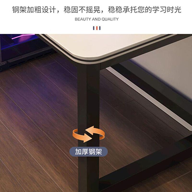 Kk现a电脑桌台式家用JIG书架书桌卧室红简网易桌子办公桌简约代台