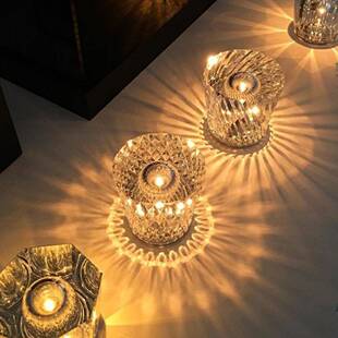 水桌面小夜灯氛围充电款件电竞晶高颜灯值迷你桌242灯酒摆吧气氛