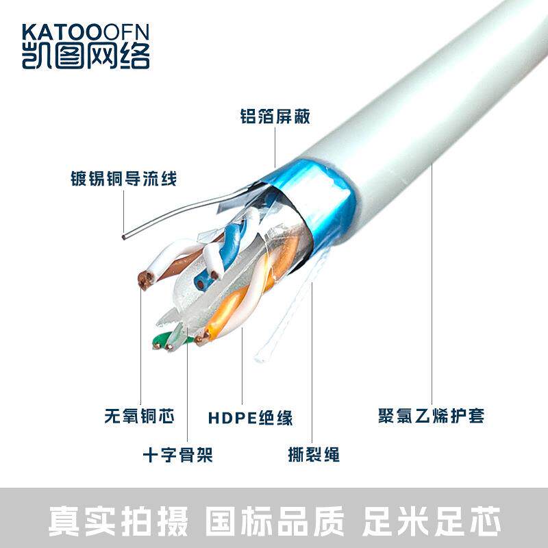增强六类单屏蔽高速网线整成品发源头货支箱送MGG检工持厂直发