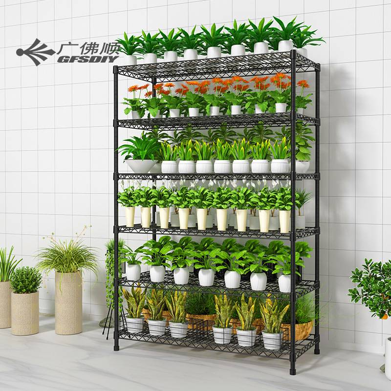 新品花架6层防水防锈盆栽绿植置物架 落地花卉阳台架子盆景水培