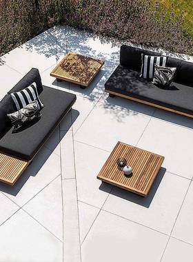 户沙发靠露天庭院别墅防水防设计室外室内外XWC柚晒木背休闲家具