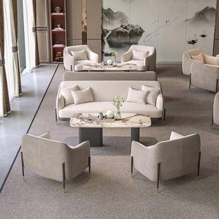 新中谈式单人位沙68521发酒店接楼处待休闲沙发洽桌椅组合卡售座