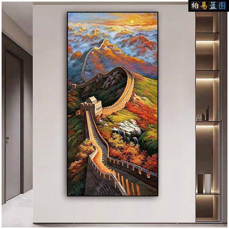 2饰025新高端新万里款484长款城江山如此多娇入户玄关过道走廊装