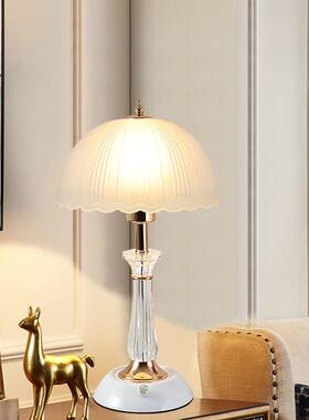 式欧卧室床罩头柜台灯42167现代约个性调光旋钮开关简玻璃灯台灯