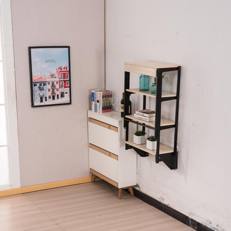 小型壁置物架家用伸缩户折叠餐桌挂阳台桌子MVJ悬挂花架叠折桌