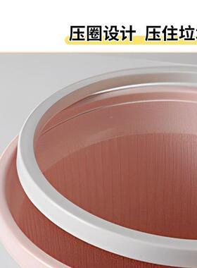 VLE37Yt6ManN桶塑料压圈垃圾圆形分类厨垃圾篓生间房无盖垃卫圾筒