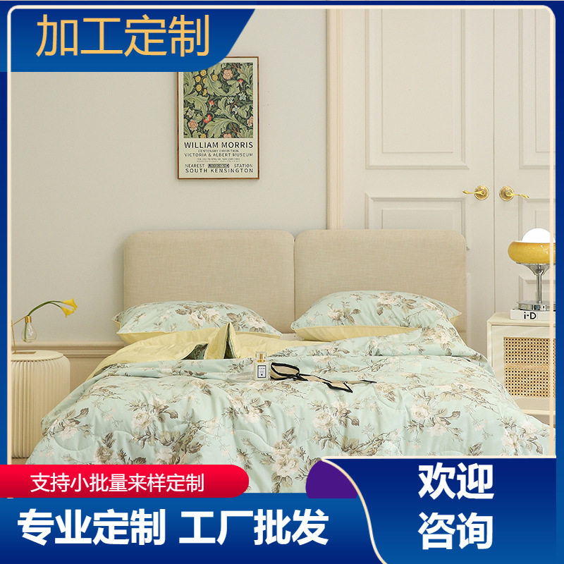 【夏被】60S支纯棉贡缎长绒棉夏凉被可机洗春秋被工厂