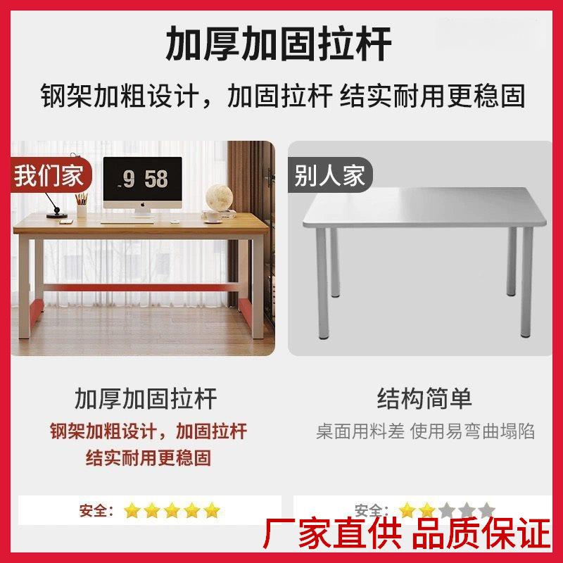 电脑桌台式家用YMM学习桌台简易办书桌卧室写字长方形小代桌子现