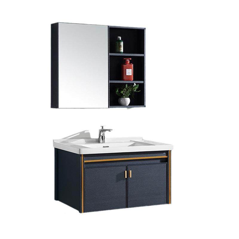 浴室柜大漱台组柜挂墙式601智能盆整体无洗缝一体陶合瓷盆新款