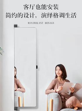 衣柜内置旋转STT衣镜子穿平开门柜推子里内装隐形拉折叠全身试衣