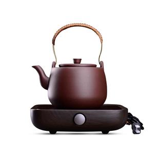 黑 E泡Q4F宜兴紫砂烧水壶煮煮茶壶电陶炉茶F756MM7M炉茶壶茶具套装