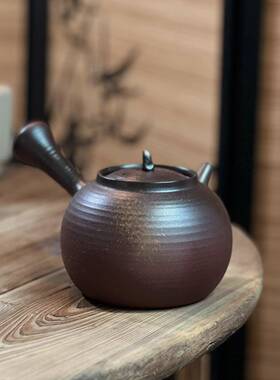 紫新泥中式砂22523铫壶家用生柴煮烧烧水壶电陶炉养侧把陶壶炭炉