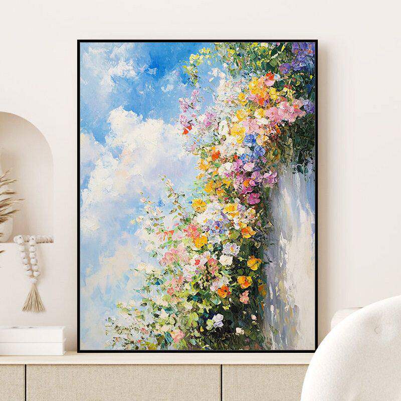 成人解压画数字油画diy填充手绘手工填色涂色玄关油彩画 墙上花卉