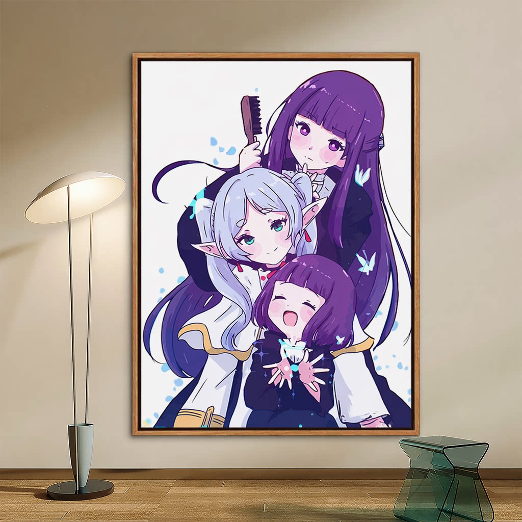 成人解压画数字油画diy填充手绘手工填色涂色玄关油彩画 人物油画