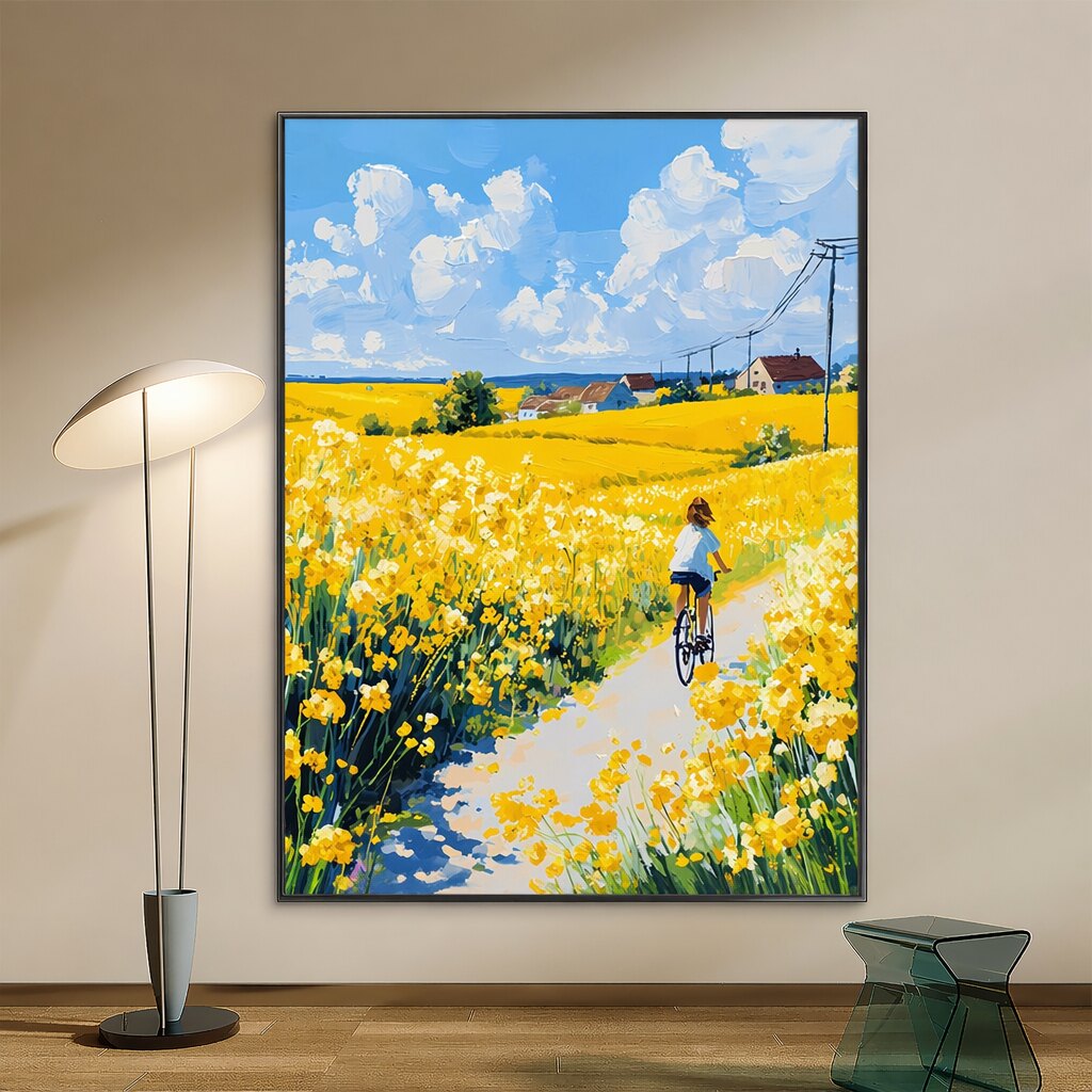成人解压画数字油画diy填充手绘手工填色涂色玄关油彩画 动漫花海