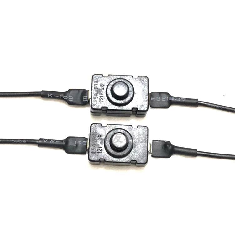 KAN-28 带线按钮开关 1812 28A 1.5A250V 自锁 贴片式 手电筒开关
