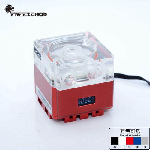 FREEZEMOD静音水冷泵PU-FS6M-P流量800L VA液晶屏温度显示一体式