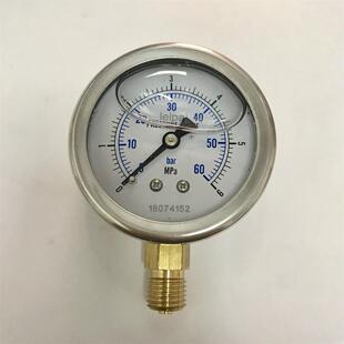 充油耐震压力表 螺纹m14x1.5 压力 60bar 直径60.5mm 6mpa 防振型