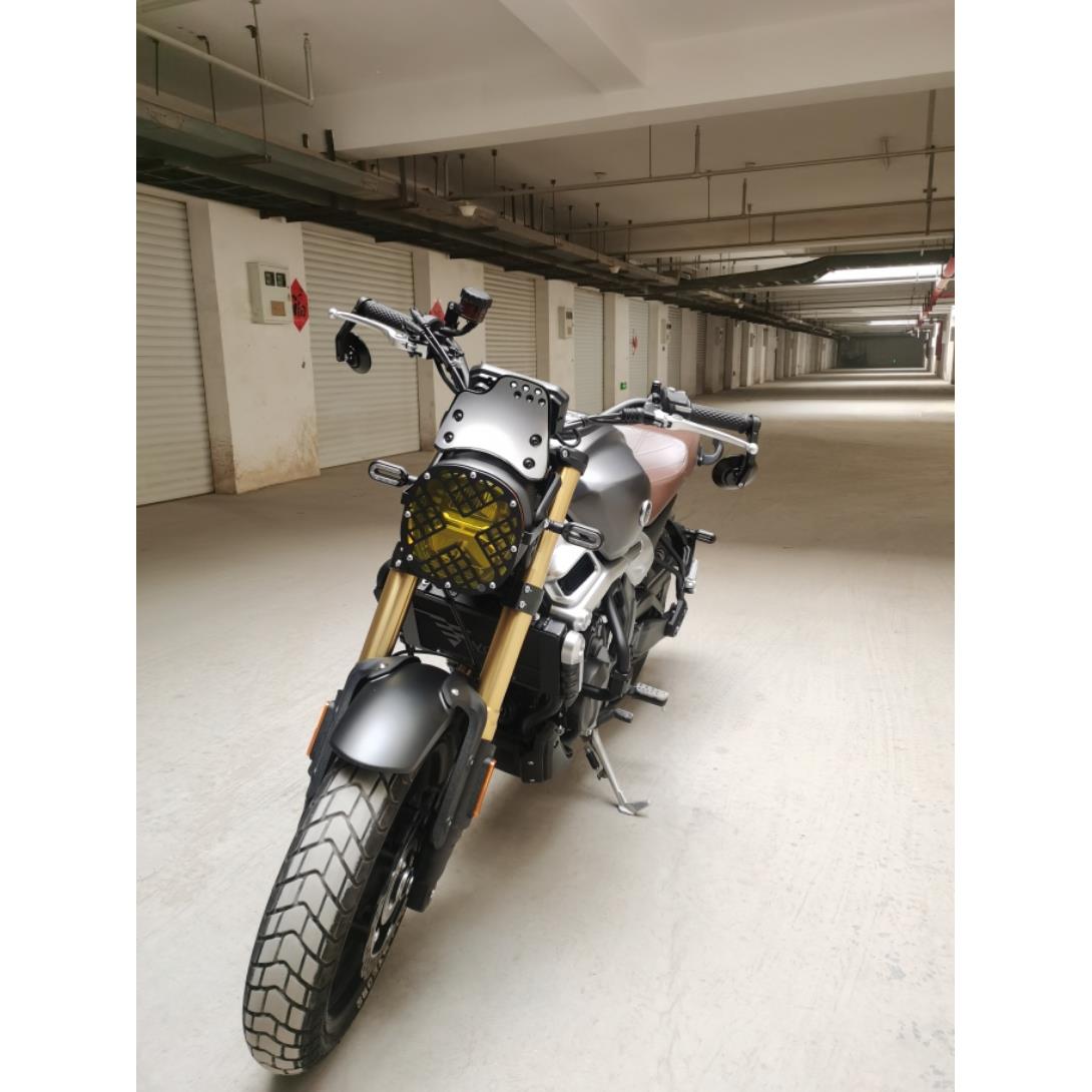 适用无极500AC/525AC大灯网罩灯网LX500改装大灯保护网罩灯罩挡风