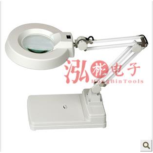 龙标LT-86 C型 台式折叠放大镜工作照明放大镜台灯青玻|普玻