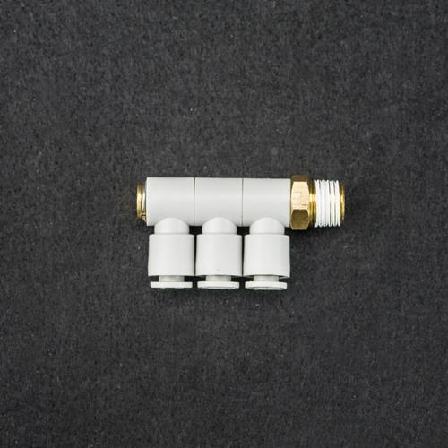 白色气动接头 3个气孔3通螺纹弯头KQ2VT 4-01 6-02 8-03 04 smc型