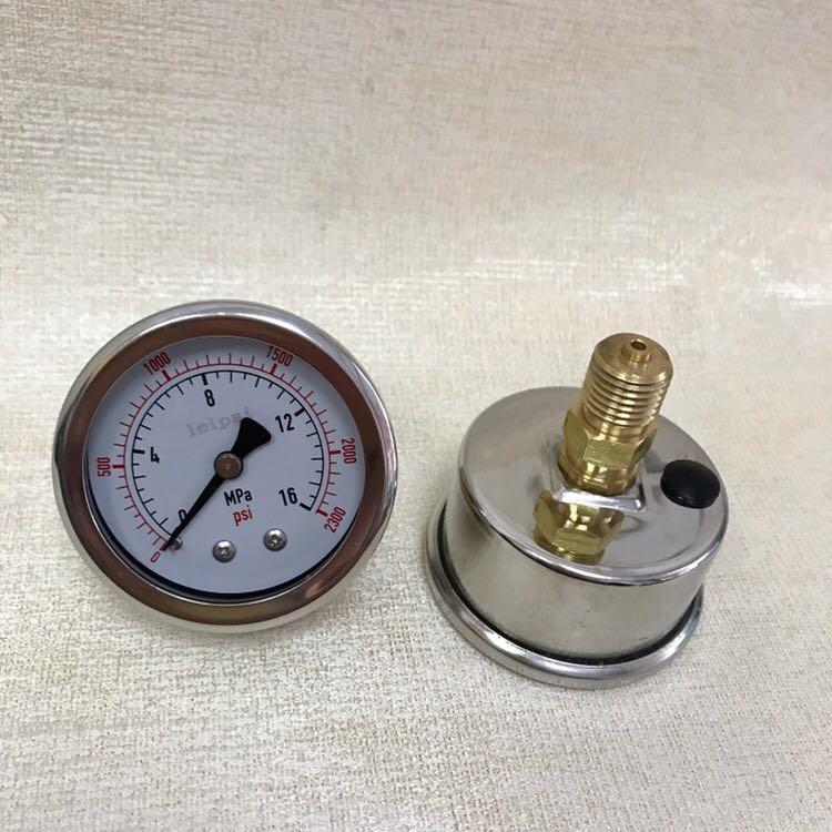 轴向耐震压力表YN50Z  0-16mpa 2300psi 直径50mm 螺纹M14x1.5