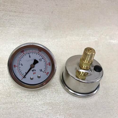 轴向耐震压力表YN50Z  0-16mpa 2300psi 直径50mm 螺纹M14x1.5