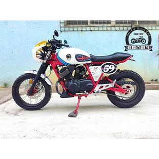 适用龙嘉V咖250专用改装后牌照支架 龙嘉全铁链条罩 尾灯支架灯条