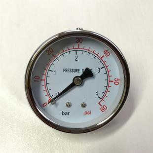 水压 4bar 压力表 60Z 60mm 气压计 60psi 轴向双刻度线