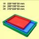 225 30蓝红绿黄周转盒塑料托盘物料方盘储物塑胶收纳浅平口 165