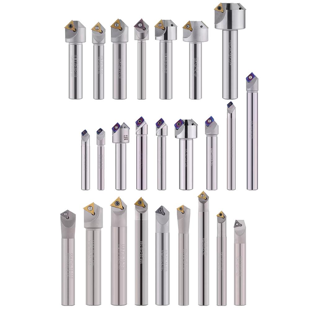 数控倒角刀内孔外圆15度30度45度60度90度加工中心上下去毛刺刀杆