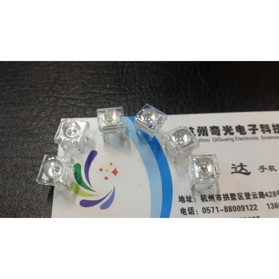 LED5MM四脚食人鱼白发纯绿 草绿 翠绿 发光二极管 5MM头